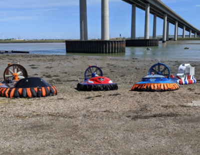 Hovercrafts on beach